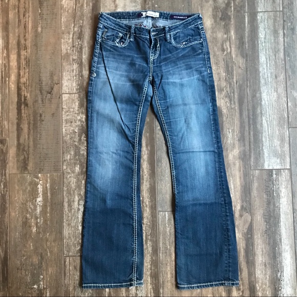 Vigoss Denim - Vigoss heavy stitch boot cut flap pocket jeans, 7